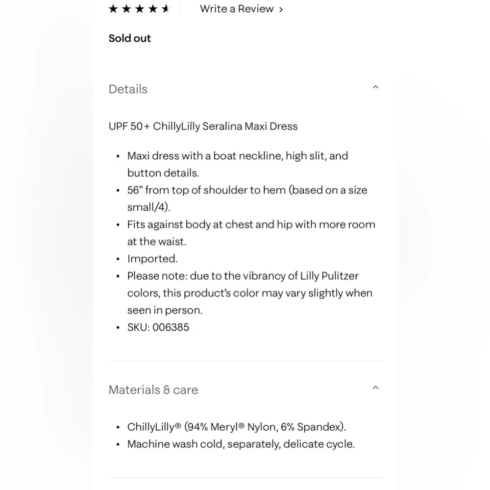 Lilly Pulitzer UPF 50+ ChillyLilly Seralina Maxi Dress - Picture 6 of 6